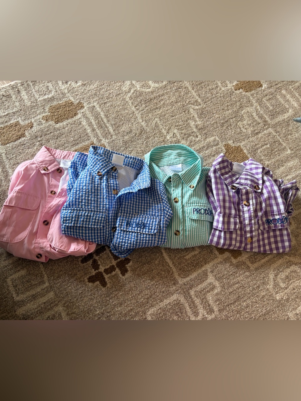 Prodoh Casual Button-Down Shirt - Pink, Blue, Mint & Lavender Mix